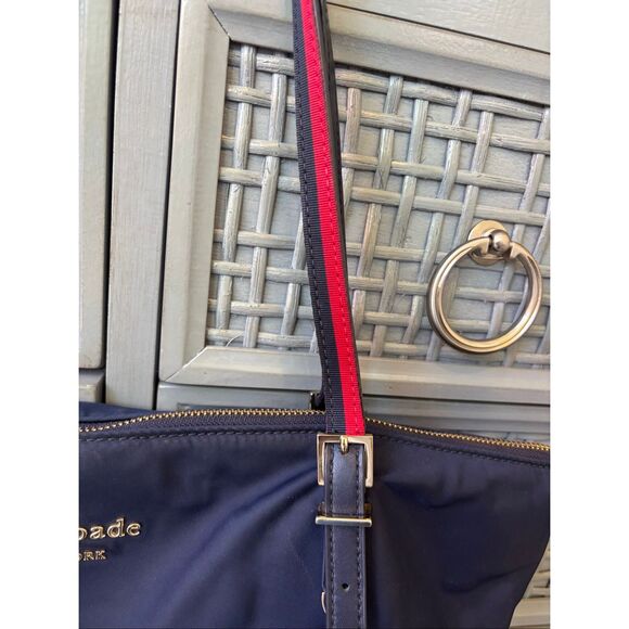 Kate Spade Watson Lane Varsity Stripe Maya tote, $328 - Picture 5 of 10